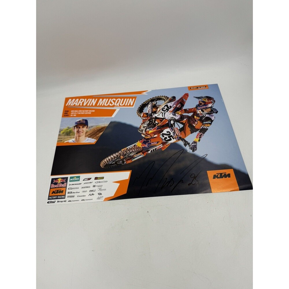 Marvin Musquin #25 Signed Red Bull KTM Racing Poster WILL BE SHIPPED ROLLED